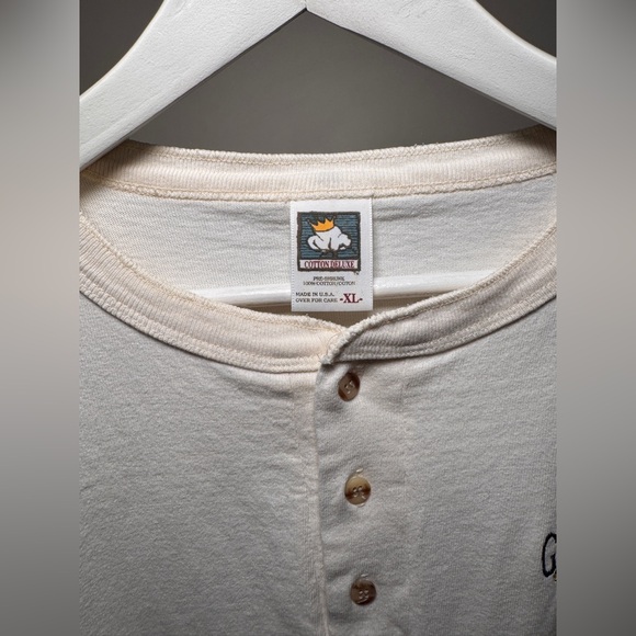 Vintage Gettysburg Henley Shirt Men’s XL | Embroidered Cannon | 90s / Y2K | Navy - Picture 2 of 4